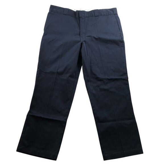 Dickies Mens Work Pants Size 40x30 Flex 874 Flex Straight Navy Relaxed Workwear - Picture 1 of 13